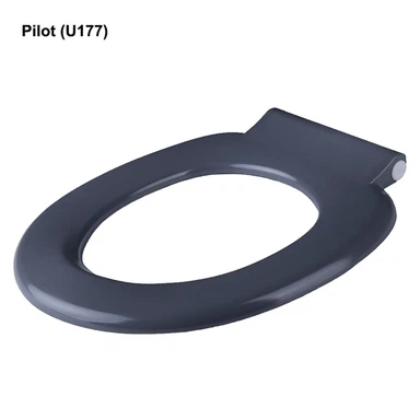 Gray Round Toilet Seat