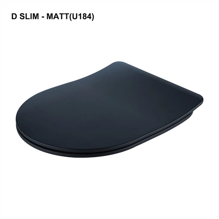 Black D Shape Toilet Seat