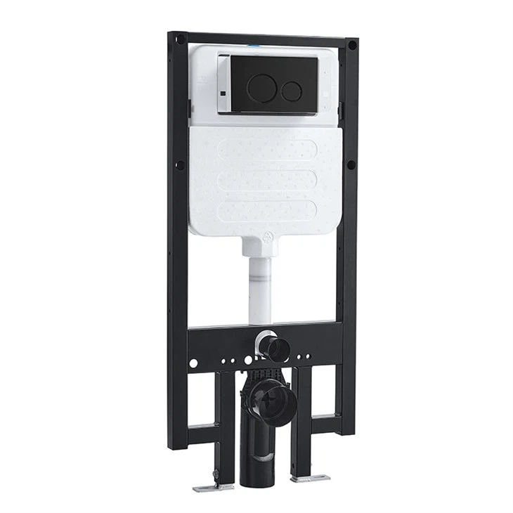 Concealed Cistern With Black Flush Plate