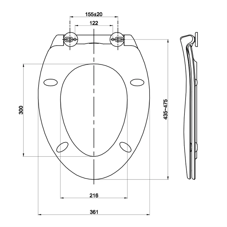 easy release toilet seat