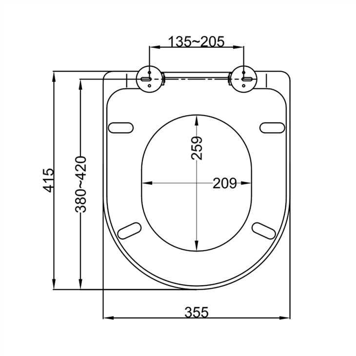 luxury d shaped toilet seat