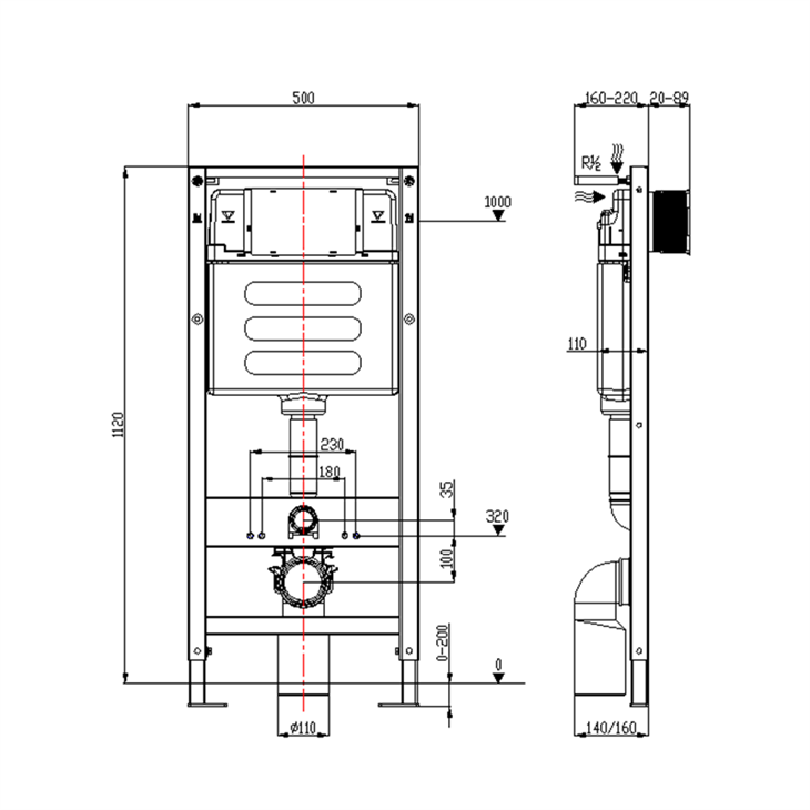 Plastic Concealed Cistern high quality