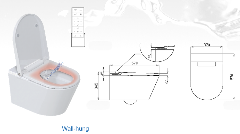 toilet with a heated seat size toilet with a heated seat size
