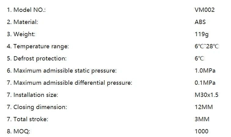 Thermostatic Radiator Valve Head Replacement specification Thermostatic Radiator Valve Head Replacement specification