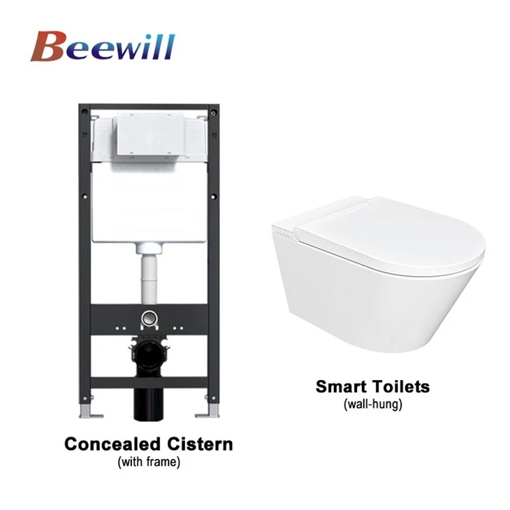 Wall Hung Toilet With Concealed Cistern